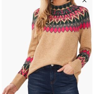 Fair Isle Funnel Neck Sweater